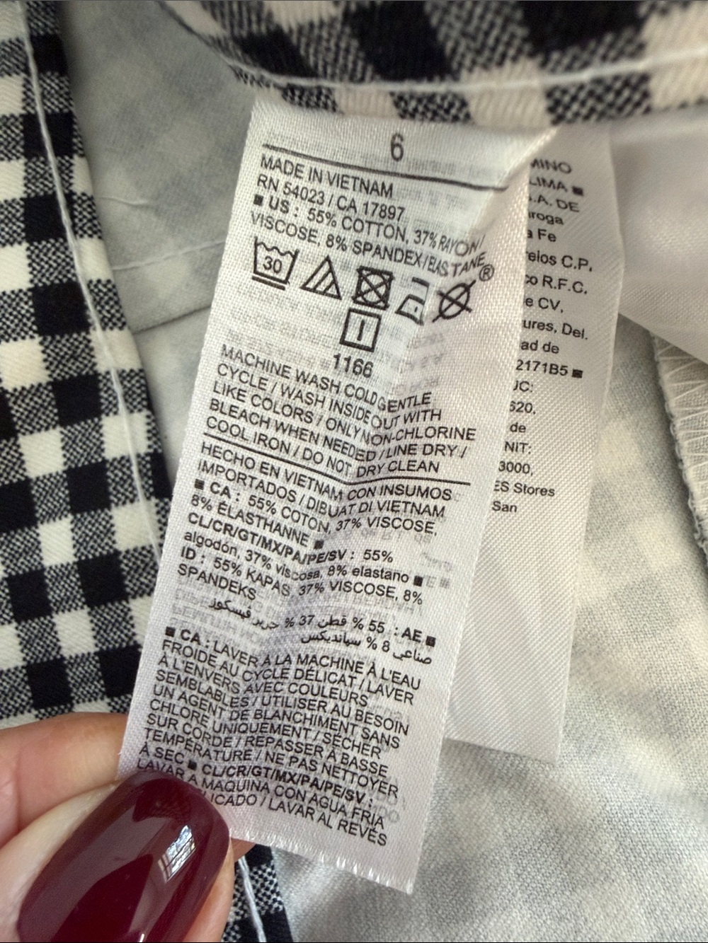 Old Navy High-Rise Pixie Black & White Gingham Pants - Picture 11 of 11